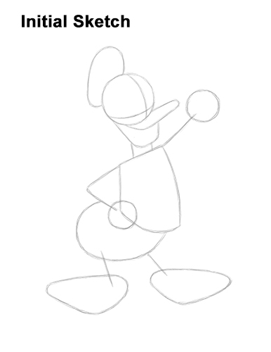 Draw Donald Duck Full Body Guidelines How to Draw Donald Duck Full Body Guides Lines