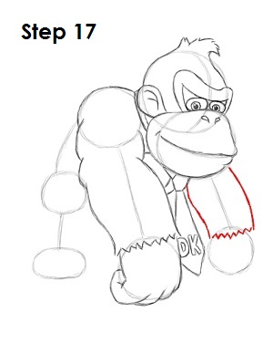 Draw Donkey Kong Draw Donkey Kong Step 17
