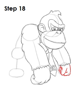 Draw Donkey Kong Draw Donkey Kong Step 18
