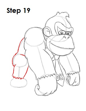 Draw Donkey Kong Draw Donkey Kong Step 19