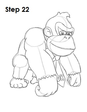 Draw Donkey Kong Draw Donkey Kong Step 22
