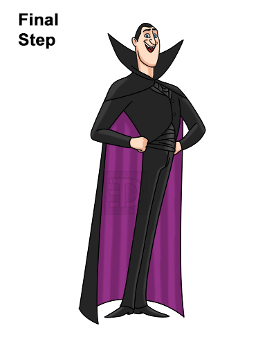 Draw Dracula Hotel Transylvania How to Draw Count Dracula Hotel Transylvania
