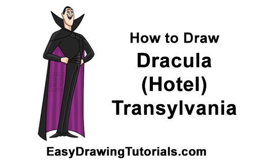 Draw Dracula Hotel Transylvania How to Draw Count Dracula Hotel Transylvania