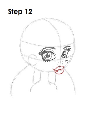 How to Draw Draculaura 12 How to Draw Draculaura Step 12