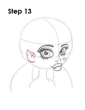 How to Draw Draculaura 13 How to Draw Draculaura Step 13