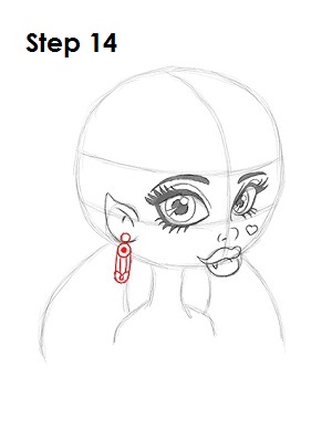 How to Draw Draculaura 14 How to Draw Draculaura Step 14