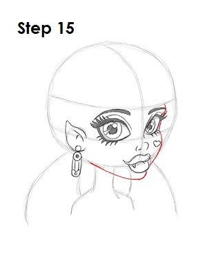 How to Draw Draculaura 15 How to Draw Draculaura Step 15