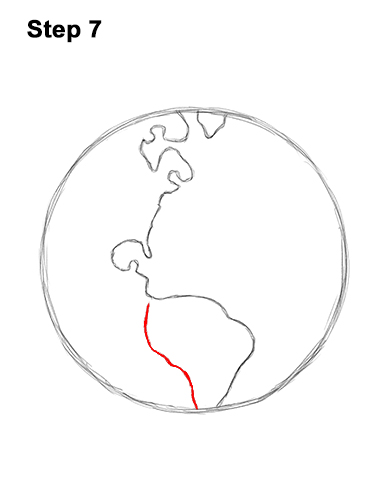 How to Draw Cartoon Planet Earth World Globe Clipart 7