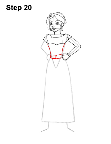 Draw Elena of Avalor 20 How to Draw Princess Elena of Avalor Full Body 20