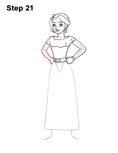 Draw Elena of Avalor 21 How to Draw Princess Elena of Avalor Full Body 21