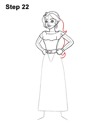 Draw Elena of Avalor 22 How to Draw Princess Elena of Avalor Full Body 22