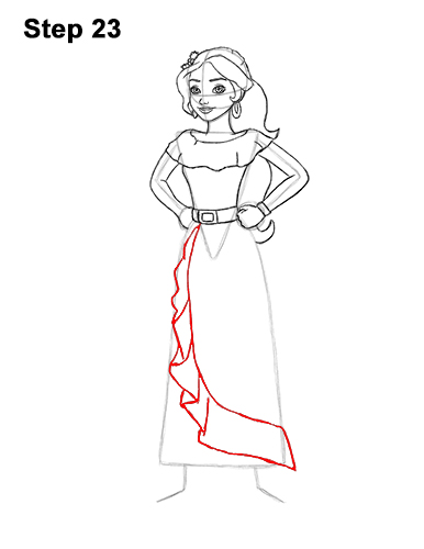 Draw Elena of Avalor 23 How to Draw Princess Elena of Avalor Full Body 23