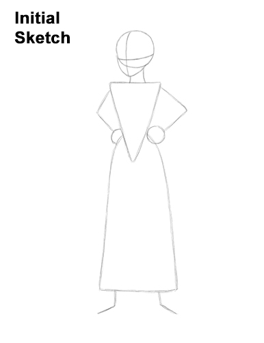 Draw Elena of Avalor Guidelines How to Draw Princess Elena of Avalor Full Body Guide Lines