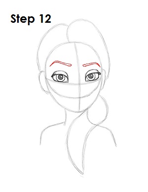 Draw Elsa Frozen Step 12 Draw Elsa Frozen 12
