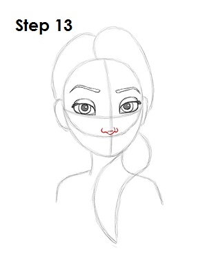 Draw Elsa Frozen Step 13 Draw Elsa Frozen 13