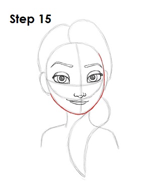 Draw Elsa Frozen Step 15 Draw Elsa Frozen 15