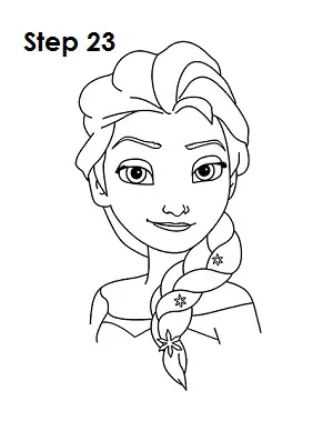 Draw Elsa Frozen 23