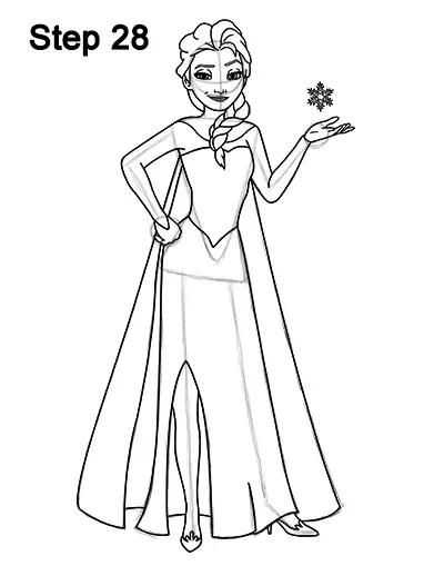 Download How to Draw Elsa (Full Body) from Frozen