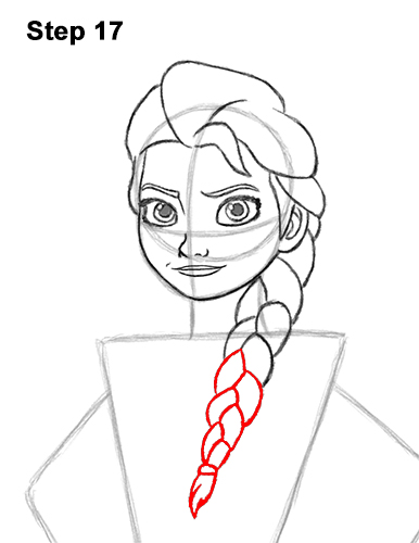 How to Draw Queen Elsa Frozen Two II Dress Outfit Full Body 17