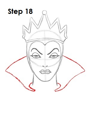 How to Draw Evil Queen 18 How to Draw Evil Queen Step 18