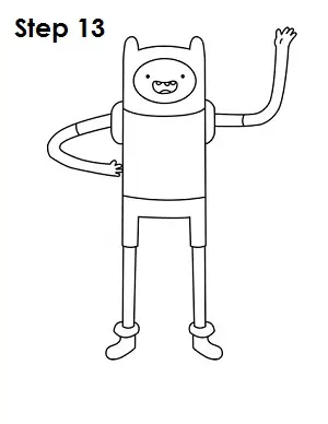 How to Draw Finn Step 13
