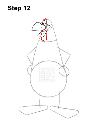 Draw Foghorn Leghorn Looney Tunes Rooster 12 How to Draw Foghorn Leghorn Looney Tunes Merrie Melodies 12