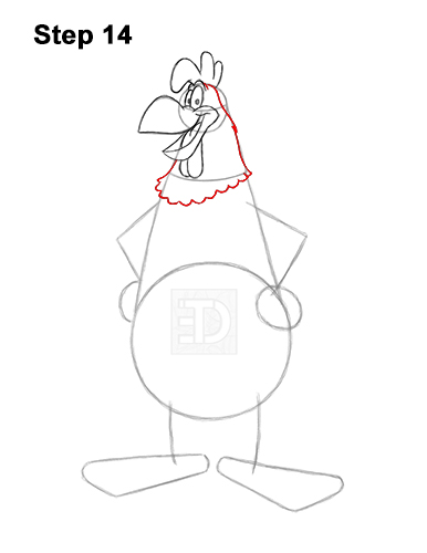 Draw Foghorn Leghorn Looney Tunes Rooster 14 How to Draw Foghorn Leghorn Looney Tunes Merrie Melodies 14