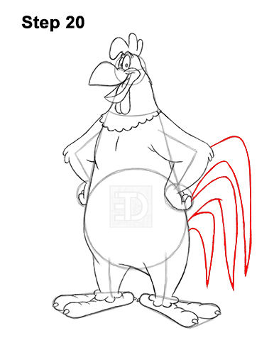 Draw Foghorn Leghorn Looney Tunes Rooster 20 How to Draw Foghorn Leghorn Looney Tunes Merrie Melodies 20
