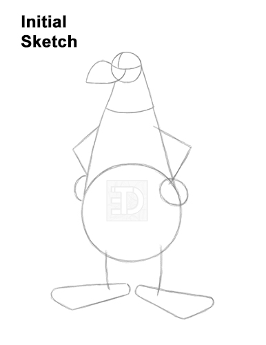 How to Draw Foghorn Leghorn Looney Tunes Merrie Melodies Guides Lines