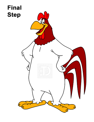 Draw Foghorn Leghorn Looney Tunes Rooster How to Draw Foghorn Leghorn Looney Tunes Merrie Melodies