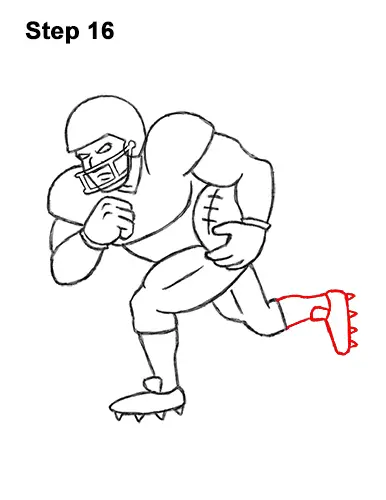 How to Draw a Football Player VIDEO StepbyStep Pictures