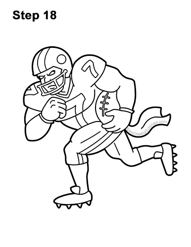 How to Draw a Football Player VIDEO StepbyStep Pictures