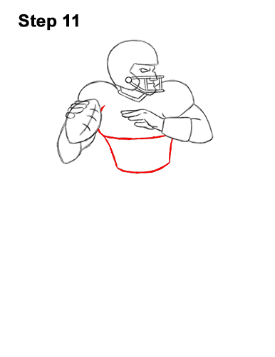 Draw Cartoon Football Player Quarterback 11 How to Draw a Cartoon Football Player Quarterback 11