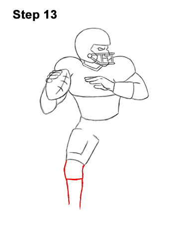 Draw Cartoon Football Player Quarterback 13 How to Draw a Cartoon Football Player Quarterback 13
