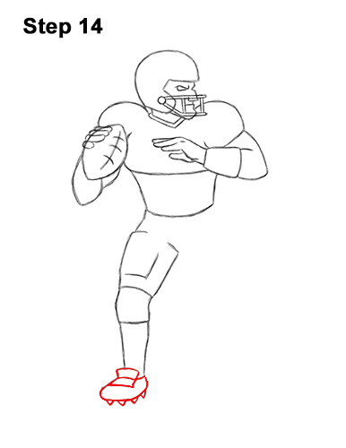 Draw Cartoon Football Player Quarterback 14 How to Draw a Cartoon Football Player Quarterback 14