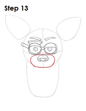 Draw Foxy Five Nights at Freddy's 13