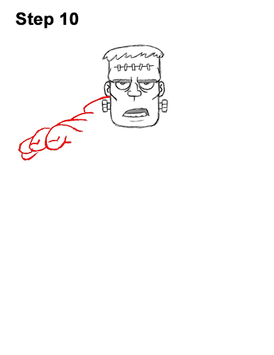 Draw Cartoon Frankenstein's Monster 10 How to Draw Cartoon Frankenstein Monster Halloween 10