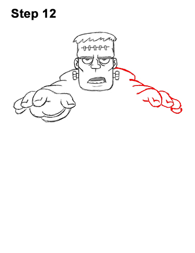 Draw Cartoon Frankenstein's Monster 12 How to Draw Cartoon Frankenstein Monster Halloween 12
