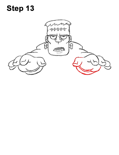 Draw Cartoon Frankenstein's Monster 13 How to Draw Cartoon Frankenstein Monster Halloween 13