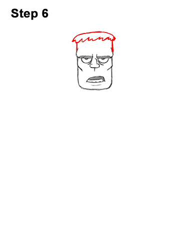 Draw Cartoon Frankenstein's Monster 6 How to Draw Cartoon Frankenstein Monster Halloween 6