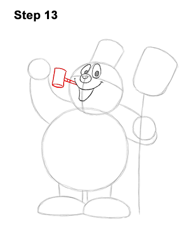 Draw Frosty the Snowman 13 How to Draw Frosty the Snowman Christmas 13