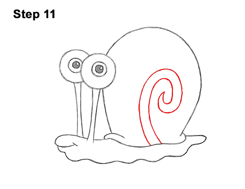 Draw Gary the Snail Spongebob Squarepants 11 How to Draw Gary the Snail Spongebob Squarepants 11