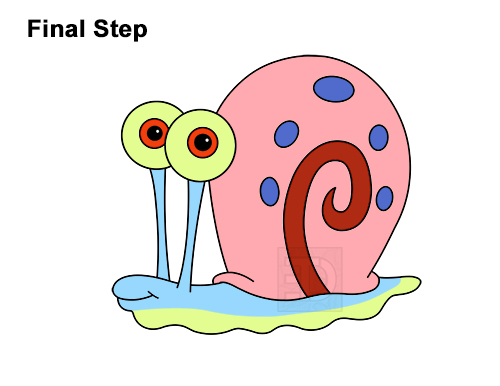 Draw Gary the Snail Spongebob Squarepants How to Draw Gary the Snail Spongebob Squarepants