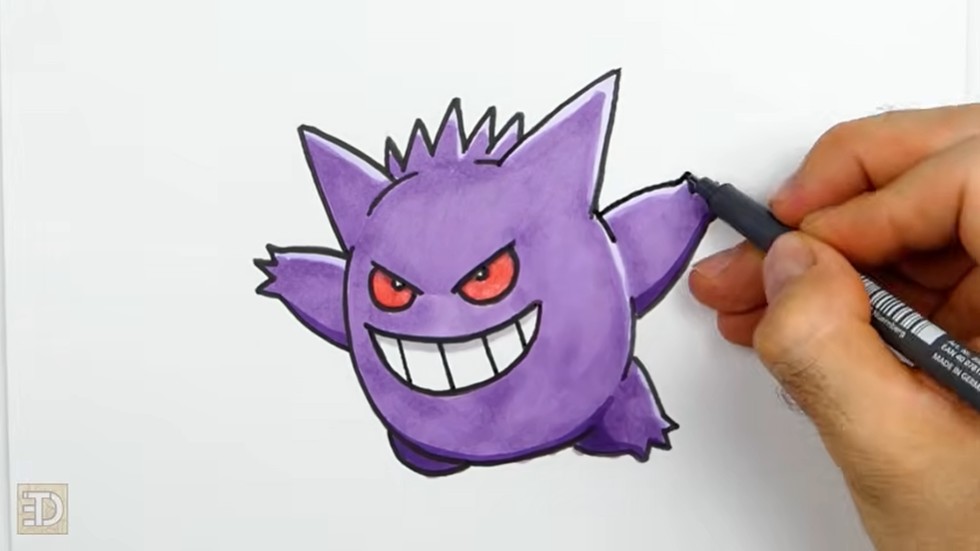 Color Your Drawing How to Draw Pokemon Gengar Colors