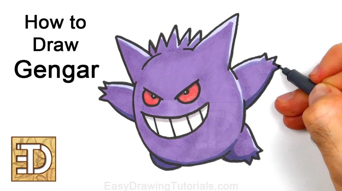 Add Any Finishing Touches, and You're Done! How to Draw Pokemon Gengar Final Illustration