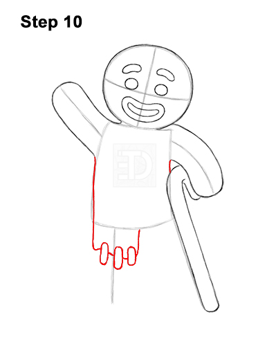 Draw Gingerbread Man Shrek 10 How to Draw Gingerbread Man Shrek Candy Cane 10