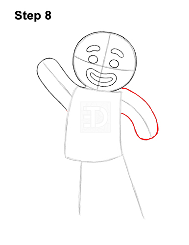 Draw Gingerbread Man Shrek 8 How to Draw Gingerbread Man Shrek Candy Cane 8