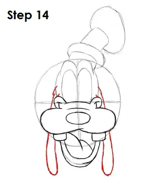 Draw Goofy Step 14
