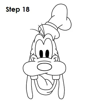 Draw Goofy Step 18