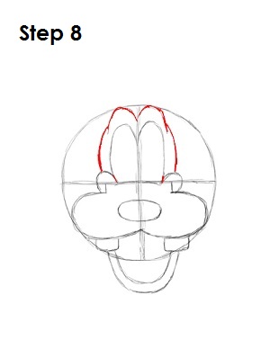 Draw Goofy Step 8 Draw Goofy Step 8